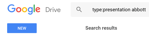Google Drive Presentation Search