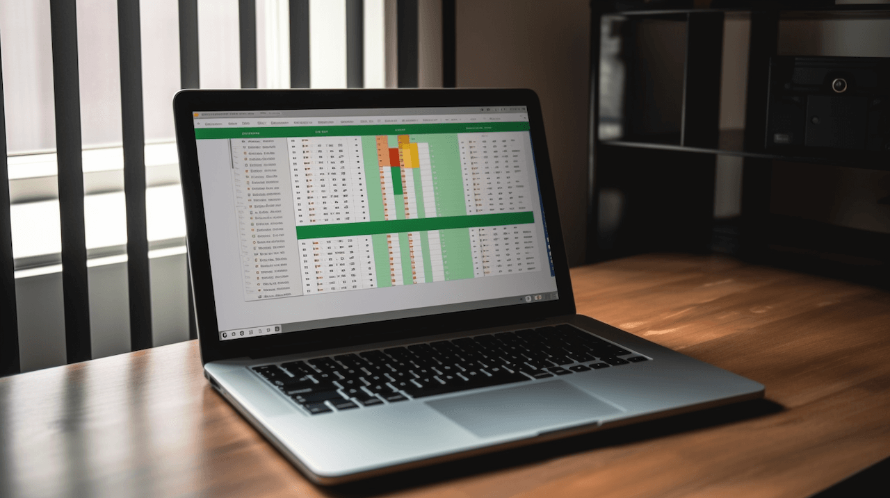 Google Sheet on laptop