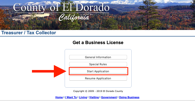 El Dorado Hills business license