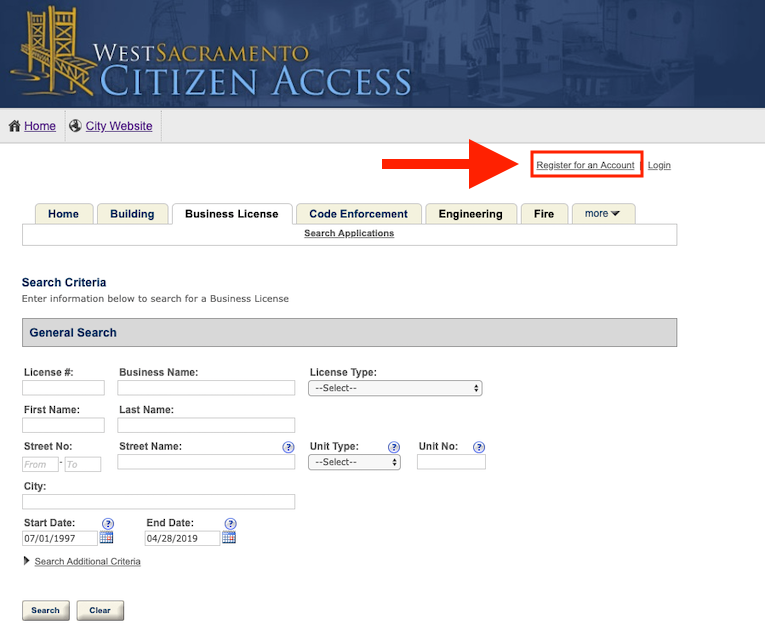 West Sacramento business licenses