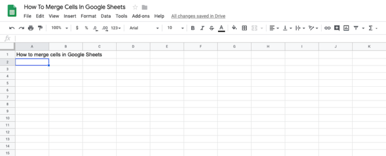 How to Merge Cells in Google Sheets - Fortis