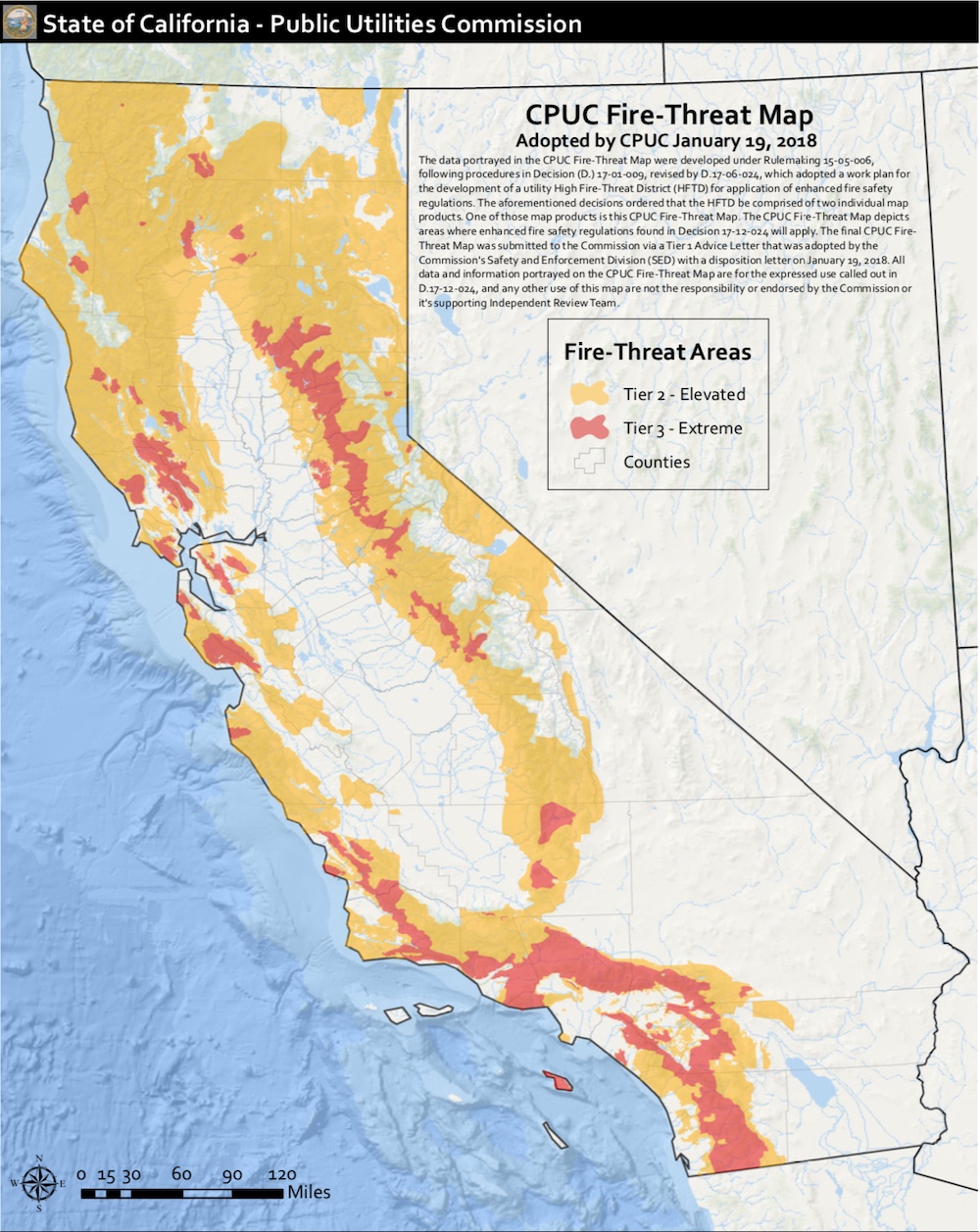 California Fire Threat Map