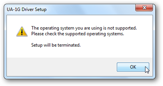 Windows 7 Unsupported Driver